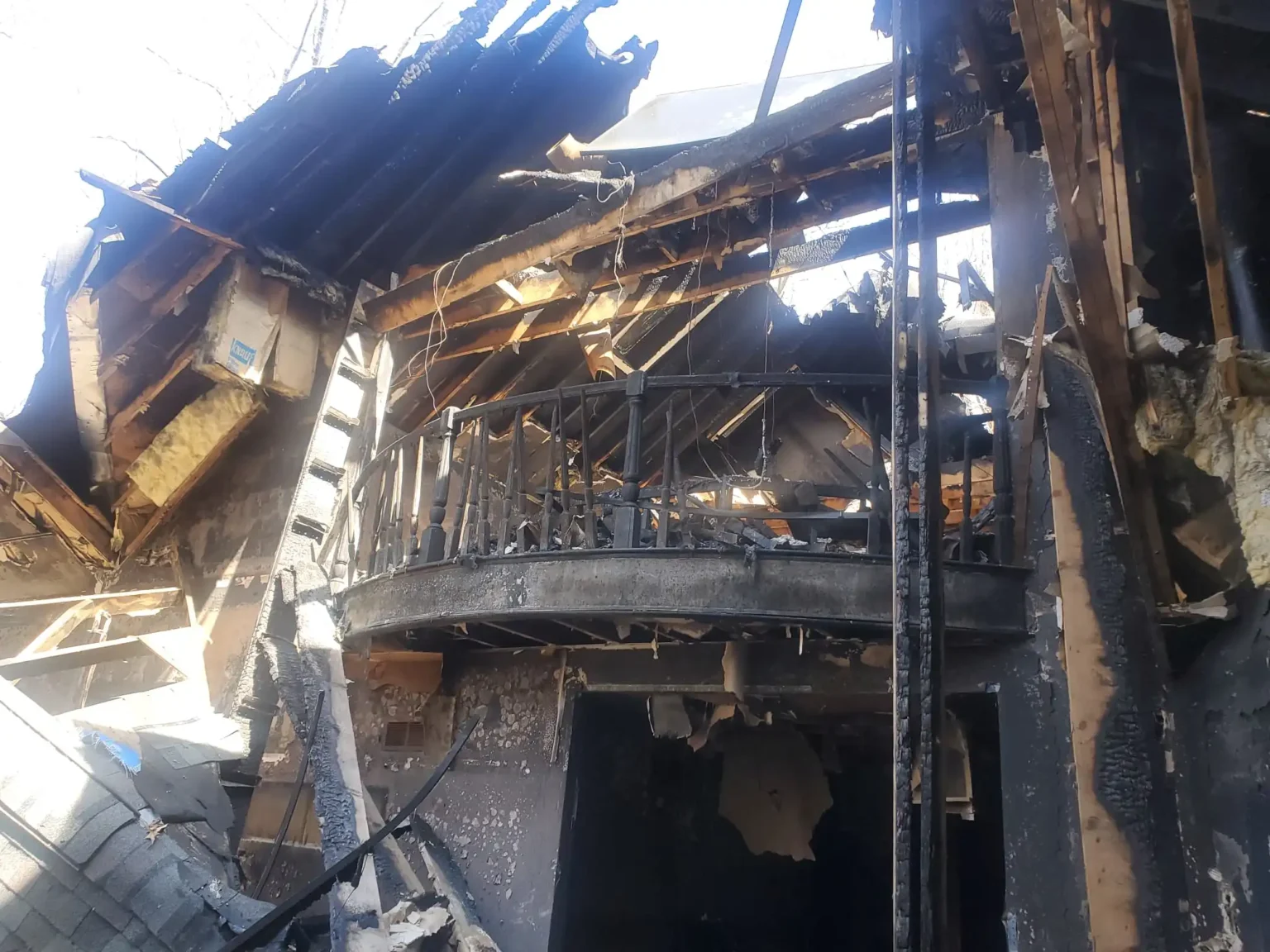 burned house in New Hampshire